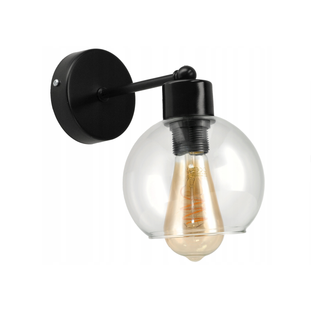 BERGE LED nástenné / stropné svietidlo E27 - priehľadná guľa