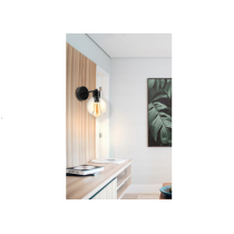 BERGE LED nástenné / stropné svietidlo E27 - priehľadná guľa