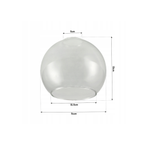 BERGE LED nástenné / stropné svietidlo E27 - priehľadná guľa