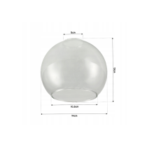 BERGE LED sklenené nástenné / stropné svietidlo 1xE27 - priehľadná guľa