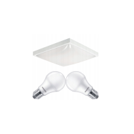 ECOLIGHT LED stropné svietidlo 2xE27 + 2x žiarovka Philips E27 10W