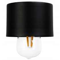 BERGE LED závesné stropné svietidlo drevený trám 2xE27 Luster Loft Cup Black