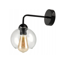 BERGE LOFT LED nástenné stropné svietidlo 1x E27 priehľadná sklenená guľa