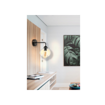 BERGE LOFT LED nástenné stropné svietidlo 1x E27 priehľadná sklenená guľa