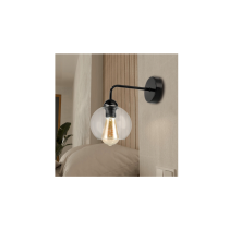 BERGE LOFT LED nástenné stropné svietidlo 1x E27 priehľadná sklenená guľa