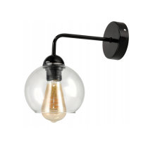 BERGE LOFT LED nástenné stropné svietidlo 1x E27 priehľadná sklenená guľa