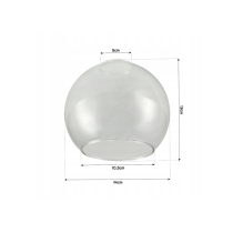 BERGE LOFT LED nástenné stropné svietidlo 1x E27 priehľadná sklenená guľa