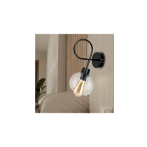 BERGE LOFT LED nástenné stropné svietidlo 1xE27 priehľadná sklenená guľa