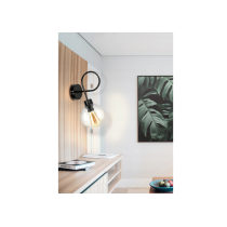 BERGE LOFT LED nástenné stropné svietidlo 1xE27 priehľadná sklenená guľa