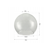 BERGE LOFT LED nástenné stropné svietidlo 1xE27 priehľadná sklenená guľa