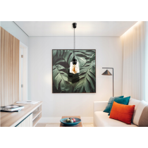 BERGE Závesné stropné svietidlo, LED E27 luster, sklo, rolovacie, priehľadné