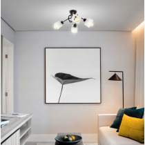 BERGE LED stropná lampa LOFT - 4xE27 - CUBE WHITE