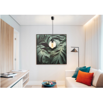 BERGE E27 LED luster závesné svietidlo, sklenená guľa, priehľadné