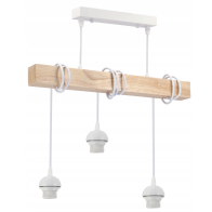 BERGE LED stropné svietidlo, 3xE27, loft, nastaviteľné, s tienidlami - biele