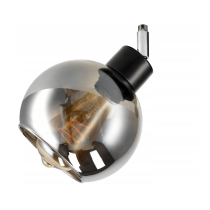 BERGE Sklenená LED nástenná lampa 1xE27 - dymová guľa