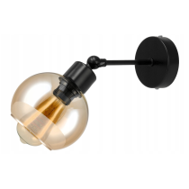 BERGE Sklenená LED nástenná lampa 1xE27 - jantárová farba