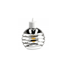 BERGE Sklenená LED nástenná lampa biela 1xE27 - gulička horizontálne pruhy