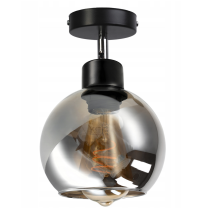BERGE Sklenená LED stropná lampa 1xE27 - dymová guľa