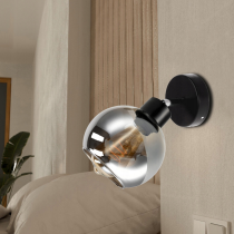 BERGE Sklenená LED stropná lampa 1xE27 - dymová guľa