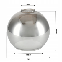 BERGE Sklenená LED stropná lampa 1xE27 - dymová guľa