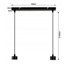 BERGE Sklenená LED stropná lampa 2xE27 - dymová guľa