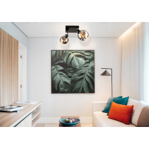BERGE Sklenená LED stropná lampa 2xE27 - dymová guľa
