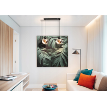 BERGE Sklenená LED stropná lampa 2xE27 - dymová guľa