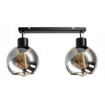 BERGE Sklenená LED stropná lampa 2xE27 - dymová guľa