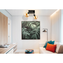 BERGE Sklenená LED stropná lampa 2xE27 - jantárová farba