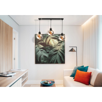 BERGE Sklenená LED stropná lampa 3xE27 - dymová guľa