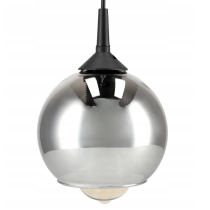 BERGE Sklenená LED stropná lampa, nastaviteľná, 3xE27 - dymová guľa