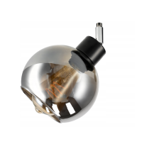 BERGE Sklenená LED stropná lampa, nastaviteľná, 3xE27 - dymová guľa