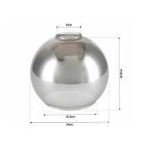 BERGE Sklenená LED stropná lampa, nastaviteľná, 3xE27 - dymová guľa