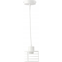 BERGE LED stropná závesná lampa s pružinou biela