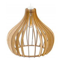BERGE Drevená závesná stropná lampa Aladdin