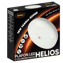 BERGE LED stropné svietidlo s pohybovým senzorom 18W - IP40 - neutrálna farba