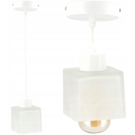 BERGE Nastaviteľná závesná stropná lampa z mliečneho skla