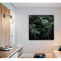 Nástenná lampa - kinkiet - E27 - drevená guľa malá - čierna