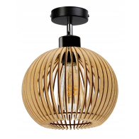 Stropné LED svietidlo KINKIET 1xE27 - WOOD - čierne