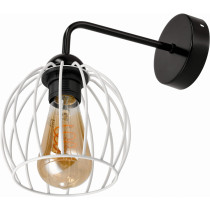 BERGE Nástenné svietidlo 1x E27 BIELA GULIČKA