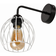 BERGE Nástenné svietidlo 1x E27 BIELA GULIČKA