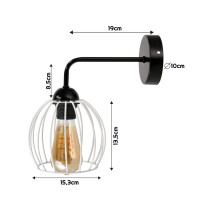 BERGE Nástenné svietidlo 1x E27 BIELA GULIČKA