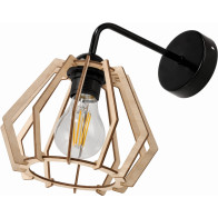 BERGE Nástenné svietidlo 1x E27 BRILLIANT BLACK