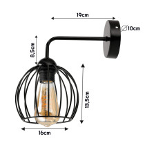 BERGE Nástenné svietidlo 1x E27 WIRE BALL