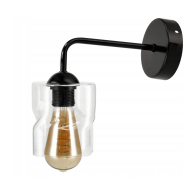 BERGE LED nástenné svietidlo sklenené rolovacie štvorcové - priehľadné