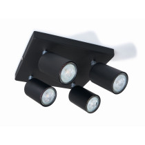 BERGE Bodové svietidlo LED VIKI 4x GU10 čierna