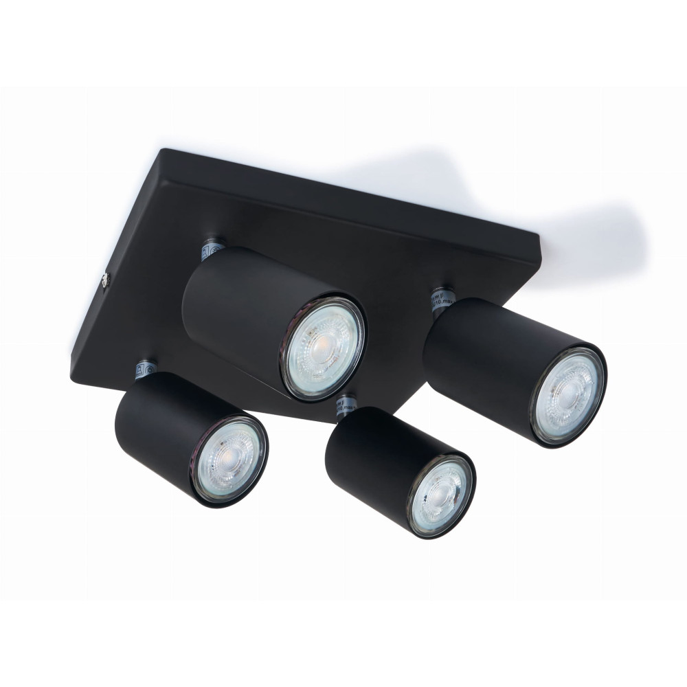 BERGE Bodové svietidlo LED VIKI 4x GU10 čierna
