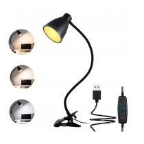 BERGE Andora LED stolná lampa s klipom 1xE27 čierna