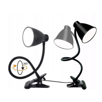 BERGE Andora LED stolná lampa s klipom 1xE27 čierna