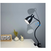 BERGE Andora LED stolná lampa s klipom 1xE27 čierna